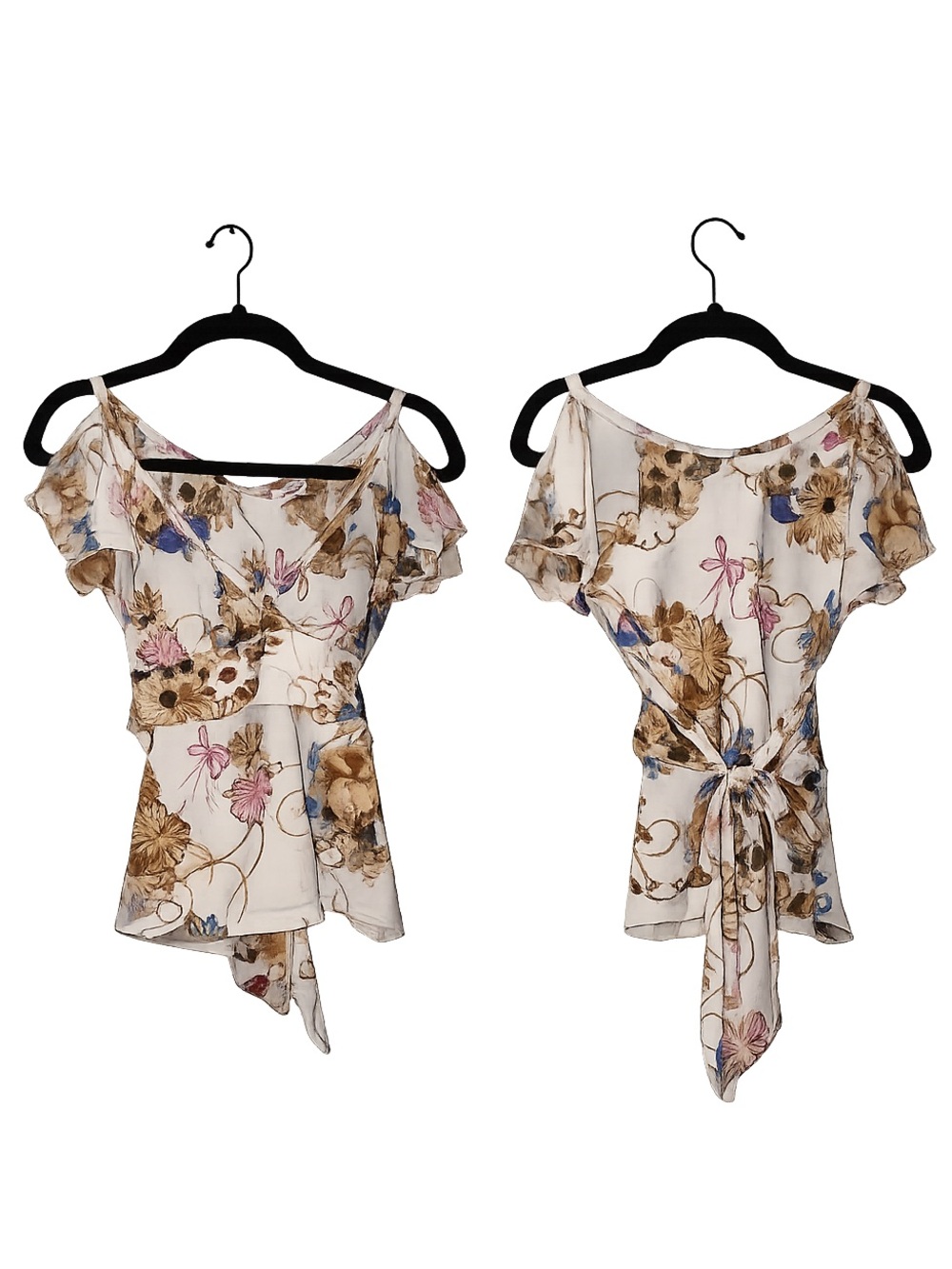 Floral Tie-Back Blouse